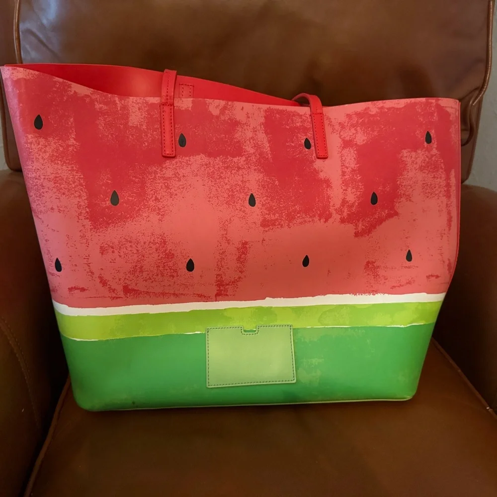 Kate Spade Red and Green Watermelon Tote - Picture 4 of 5